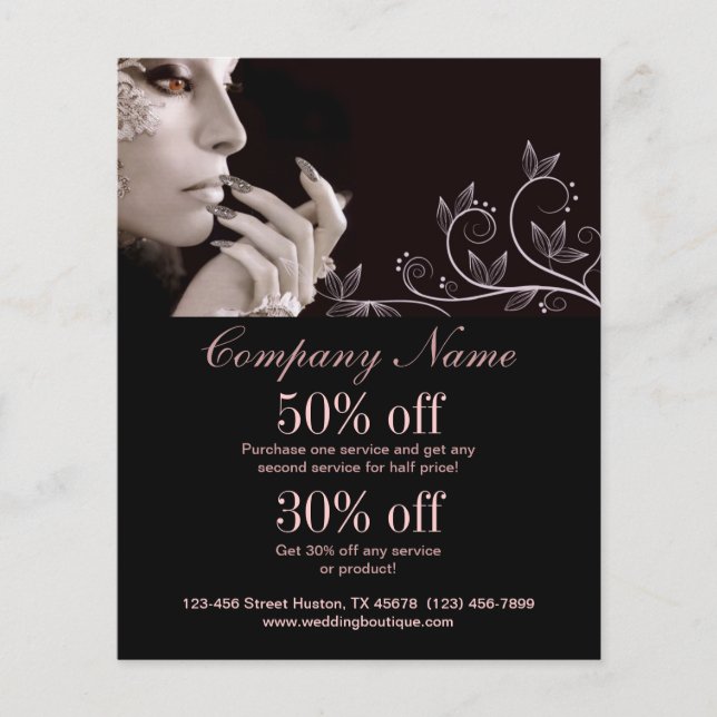 nail artist business personalised flyer (Front)