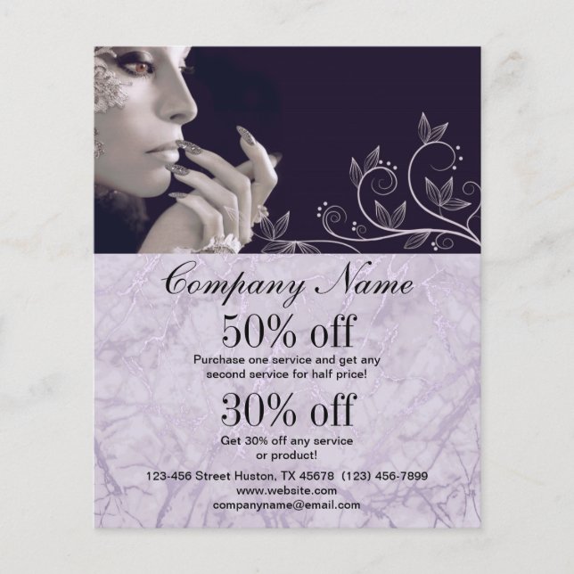 nail artist business personalised flyer (Front)