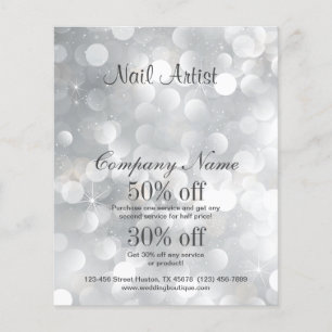 nail artist business personalised flyer