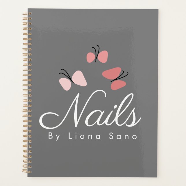 Nail Artist Butterflies Appointment Planner (Front)