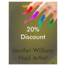 Nail Artist Discount Flyer