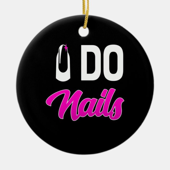 Nail Artist Do Nails Ceramic Tree Decoration (Front)