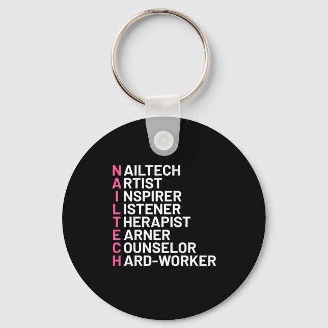 Nail Artist Inspirer Key Ring (Front)