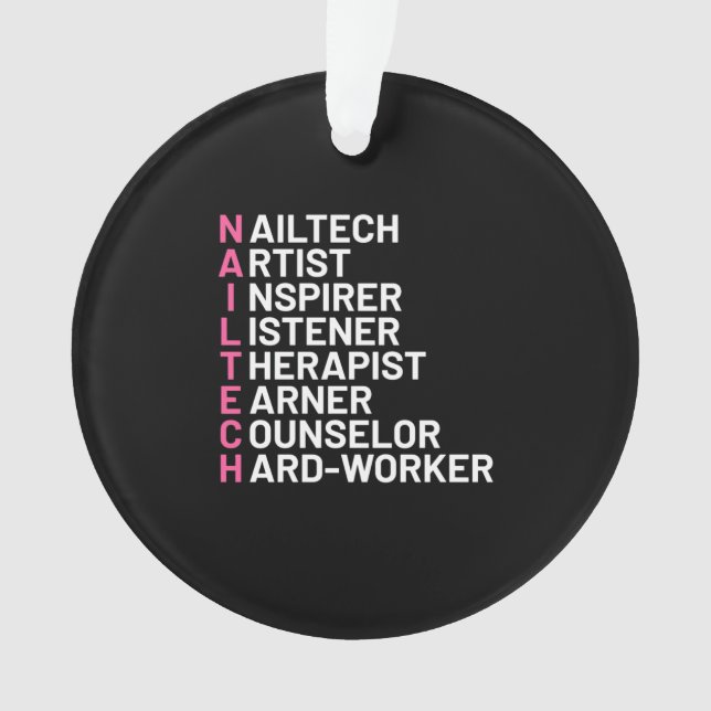 Nail Artist Inspirer Ornament (Front)