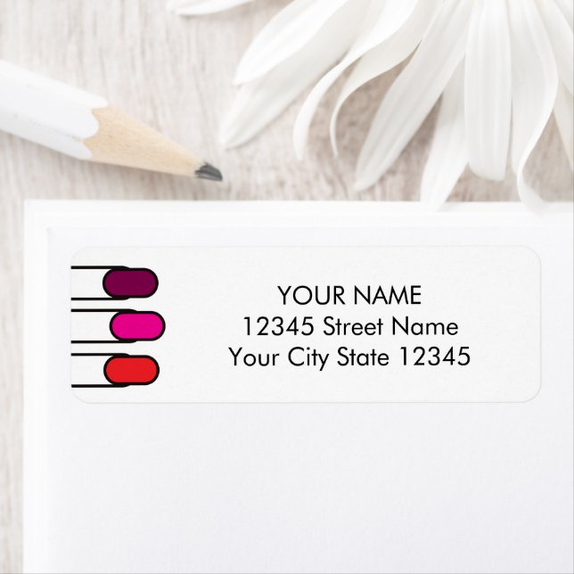 Nail artist logo custom return address labels (Insitu)