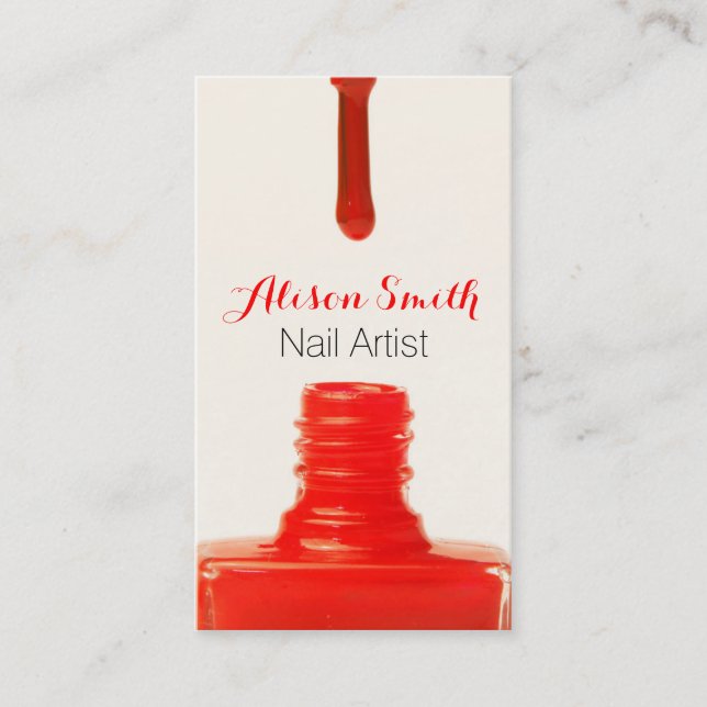 Nail Artist/Nail Polish Business Card (Front)