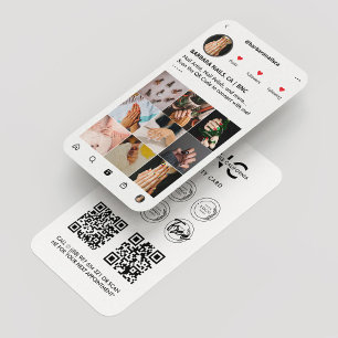 Nail Artist Nail Tech Manicurist IG Loyalty White  Business Card
