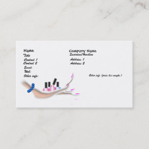 Nail Artist Nail Technician Salon Business Card