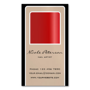 Nail Artist - red nail magnetic card