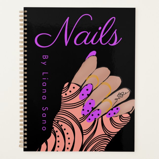 Nail Artist Tattoo Hand Appointment Planner (Front)