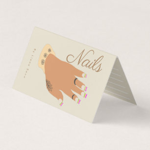 Nail Artist Tattoo Hand Illustration Business Card