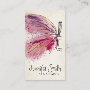 Nail Artist - Watercolor Nail Polish Art Business Card