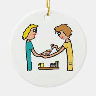 Nail Bar Salon Technician Ceramic Tree Decoration