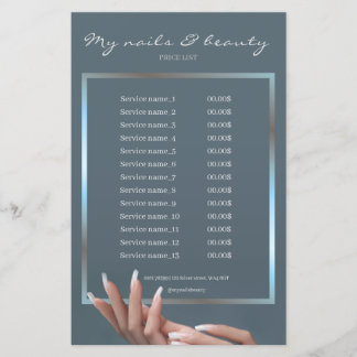 Nail Beauty Salon Background & Frame Price List