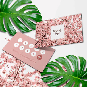 Nail   Beauty Salon Loyalty Card Flowers