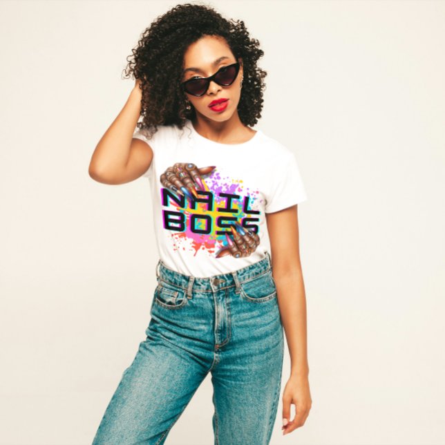 "Nail Boss" Bold Beauty Tech  T-Shirt (Creator Uploaded)