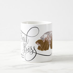 Nail Boss, nail Technician, long nails, manicure C Coffee Mug