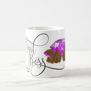 Nail Boss, nail Technician, long nails, manicure C Coffee Mug