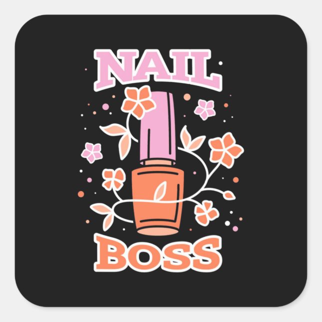 Nail Boss Square Sticker (Front)