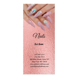 Nail business personalised rack card