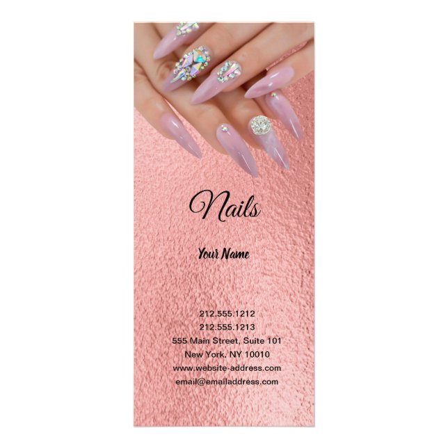 Nail business personalised rack card (Front)