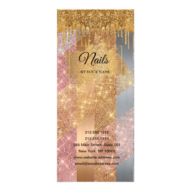 Nail business personalised rack card (Front)
