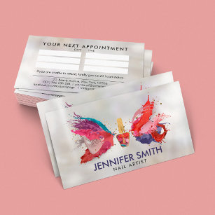 Nail Colours Splash on pearl  Business Card