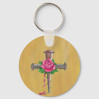 Nail Cross Key Ring