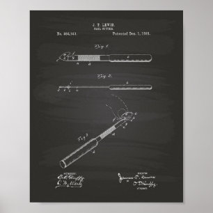 Nail Cutter 1891 Patent Art Chalkboard Poster