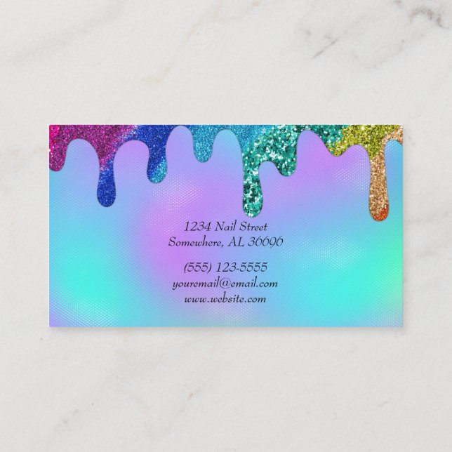 Nail Design Business Cards (Back)