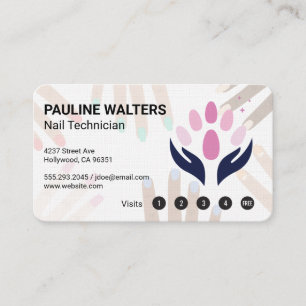 Nail Manicure Tech Beauty Salon Loyalty Card