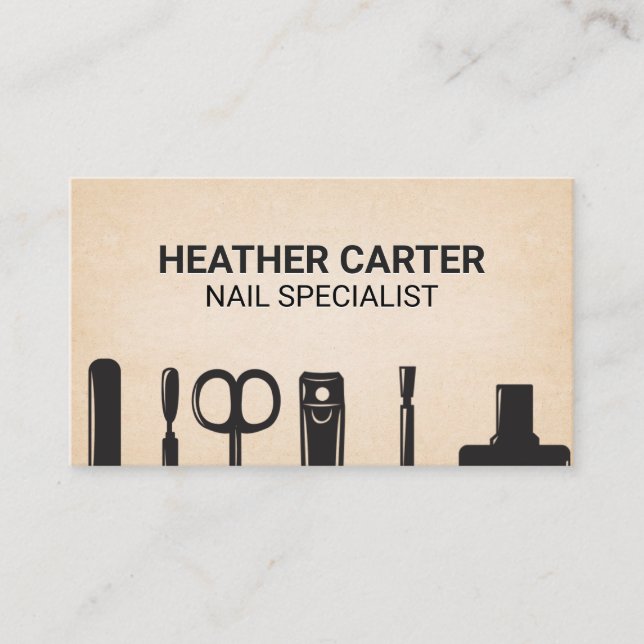 Nail Manicure Tools | Appointment Card (Front)