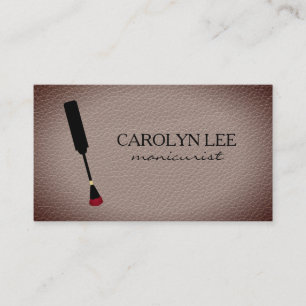 Nail Paint Brush   Manicure   Leather Business Card