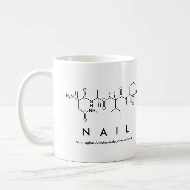 Nail peptide name mug (Left)