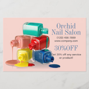Nail Polish Aesthetician Nail Salon Price Lists Flyer