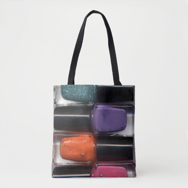 Nail Polish All Over Print Tote Bag (Front)