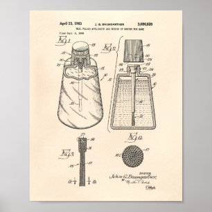 Nail Polish Applicator 1963 Patent Art Old Peper Poster