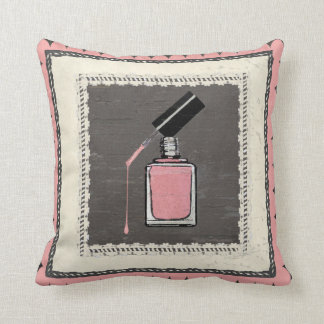 Nail Polish art pillow, Artist Karen J Williams Cushion