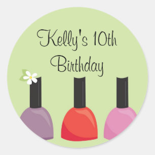 Nail Polish Birthday Sticker