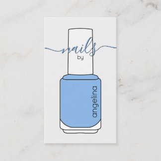 Nail Polish Bottle Blue Business Card