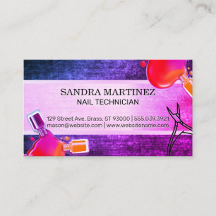 Nail Polish Bottle Pour   Nail Clippers Business Card
