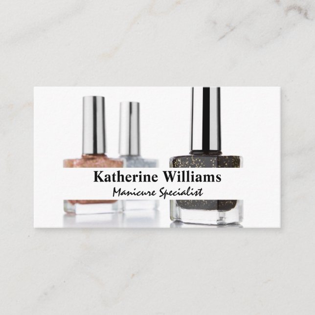 Nail Polish Bottles Business Card (Front)