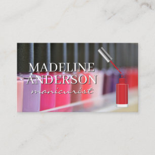 Nail Polish Bottles   Manicurist Business Card