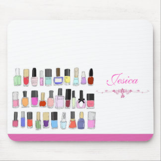 Nail polish bottles mouse mat