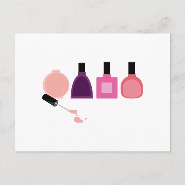 Nail Polish Bottles Postcard (Front)