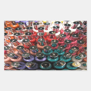 Nail Polish Bottles Rectangular Sticker