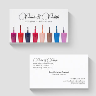 Nail Polish Colour Set Nail Salon Business Card