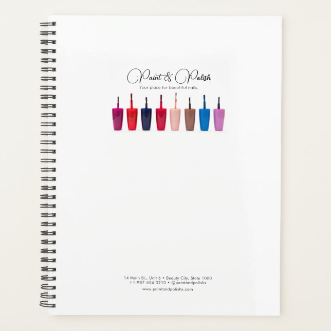 Nail Polish Colour Set Nail Salon Planner (Front)