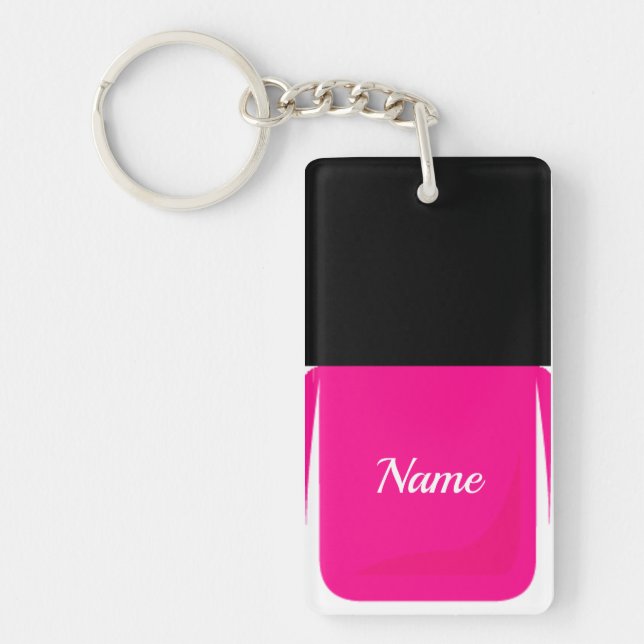 Nail Polish Keychain Pink (Front)