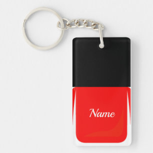 Nail Polish Keychain Red
